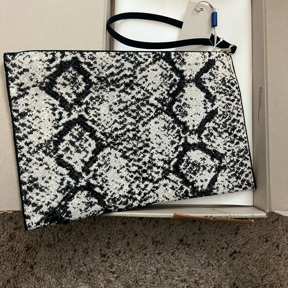 Rothy's Python Print Clutch